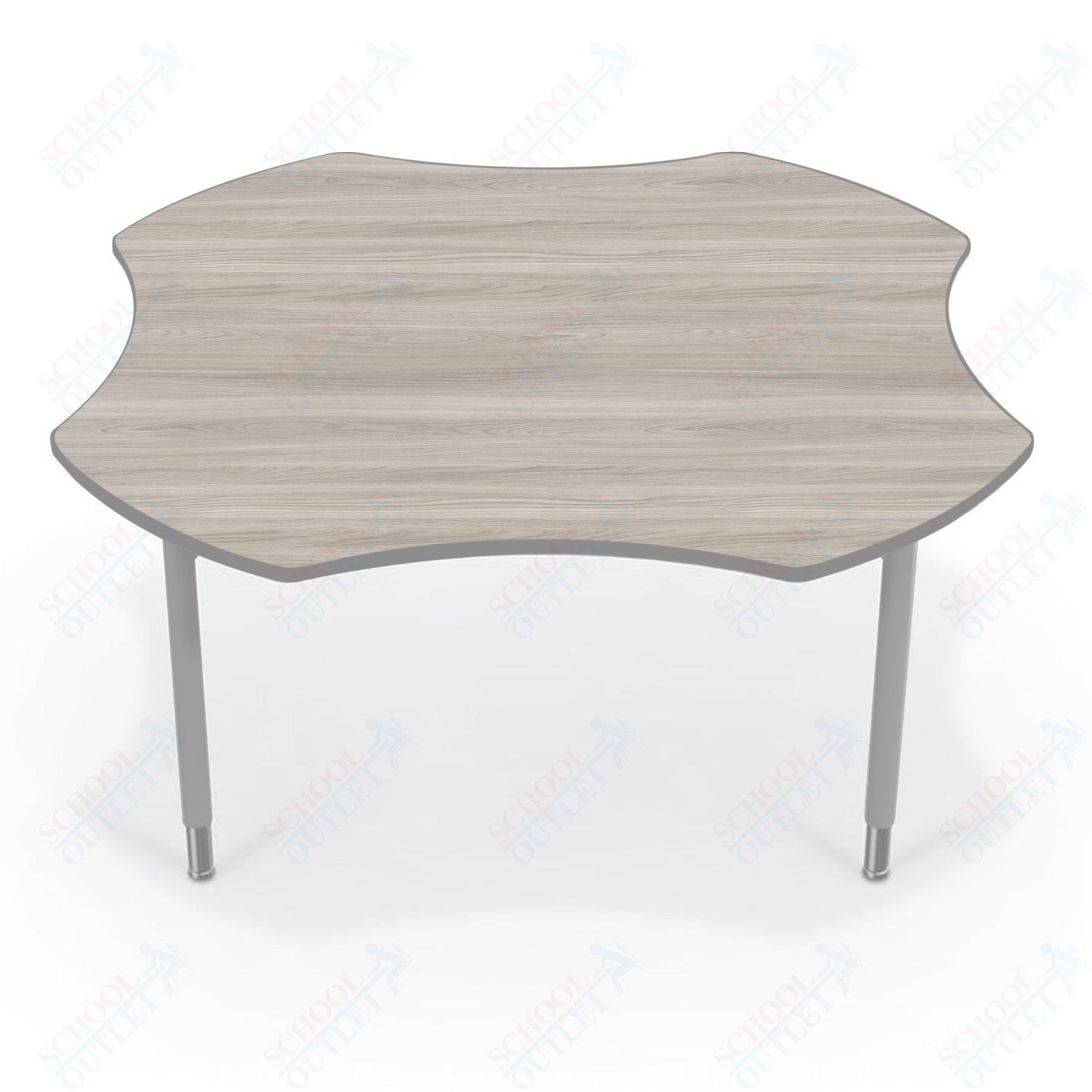 Hierarchy Clover School Activity Table (60"W x 60"D) HPL Top - Height Adjustable Legs by MooreCo