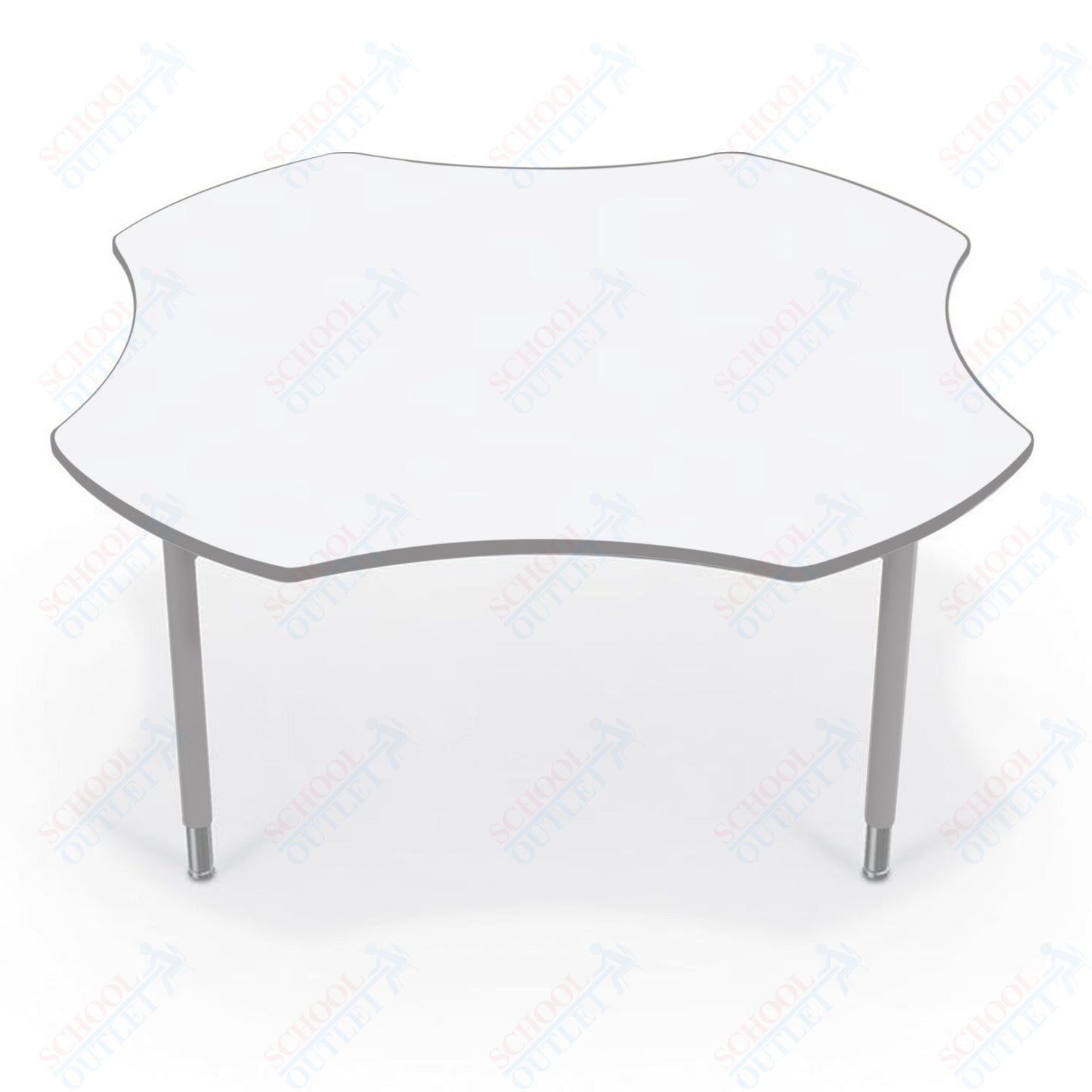 Hierarchy Clover School Activity Table (60"W x 60"D) HPL Top - Height Adjustable Legs by MooreCo