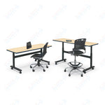 Mooreco Adjustable Height Flipper Table - Rectangle - 72