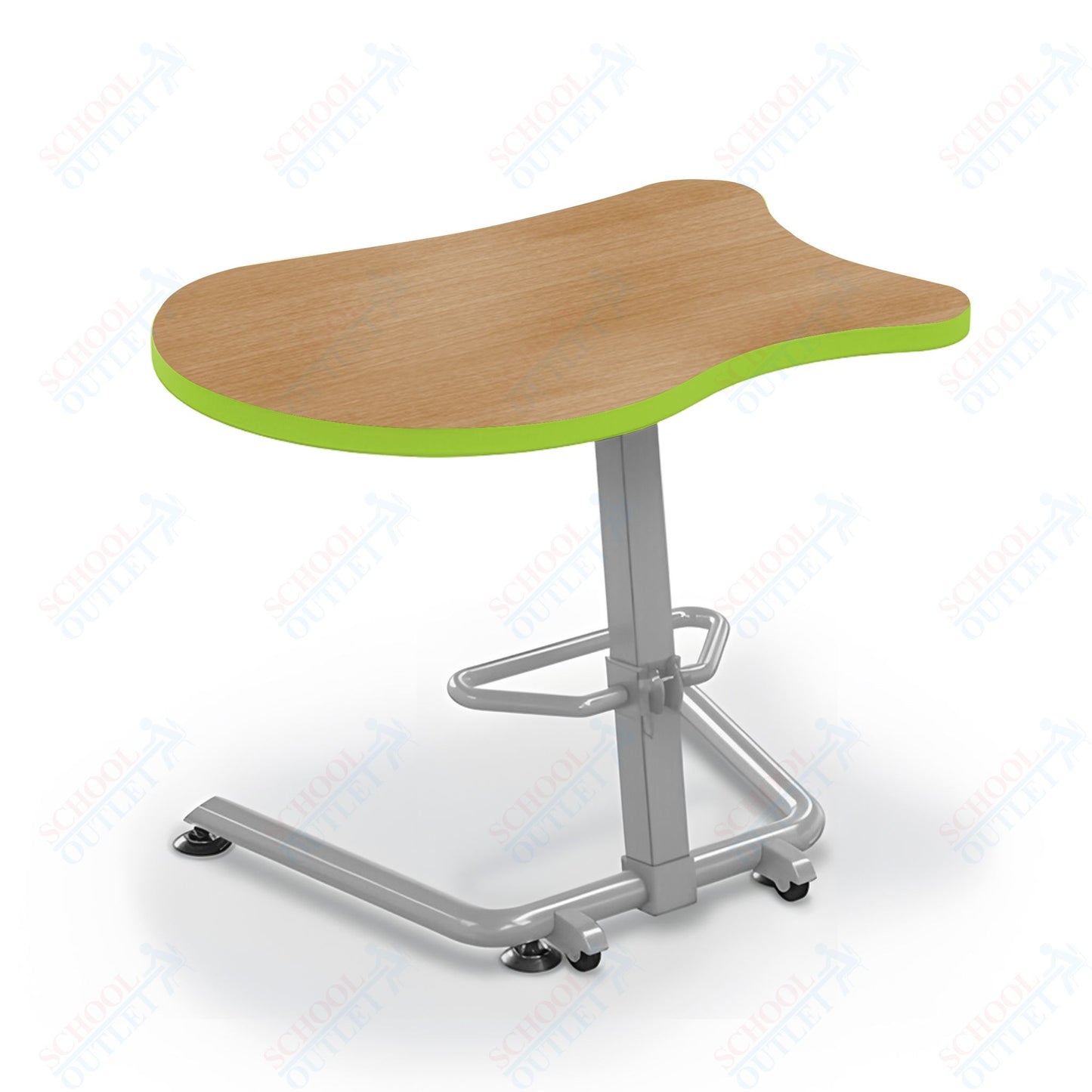 Mooreco Up-Rite Student Desk Fender Top, Adjustable Height, Platinum Frame (Mooreco 90533-F)