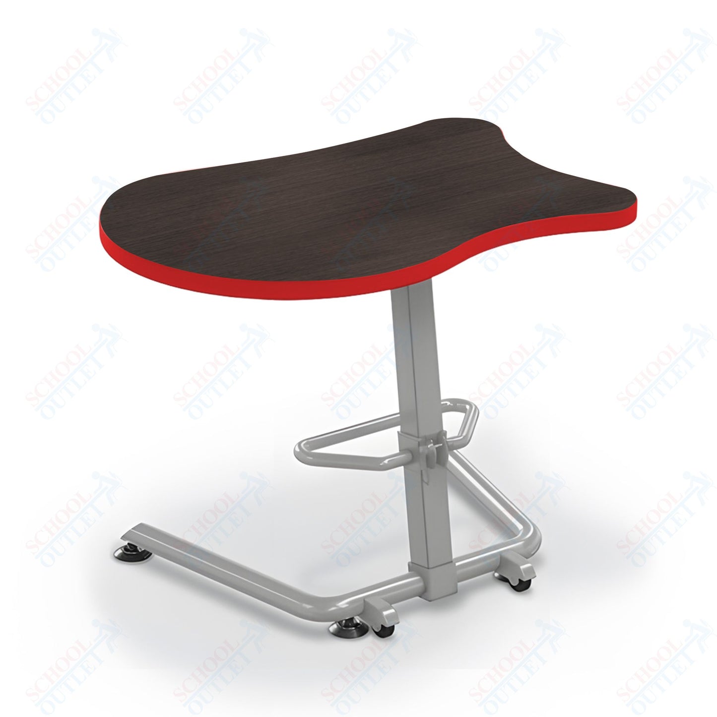 Mooreco Up-Rite Student Desk Fender Top, Adjustable Height, Platinum Frame (Mooreco 90533-F)