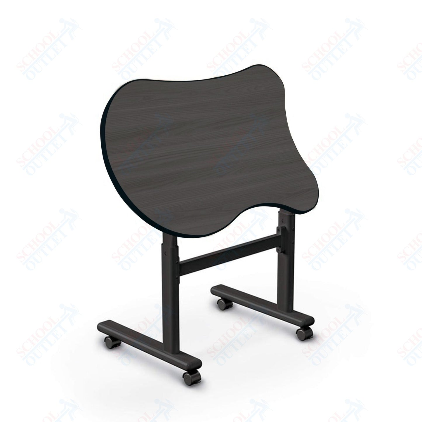 Mooreco Height Adjustable Flipper Desk - Beluga (MOR-91186-B-XXXX-XX)