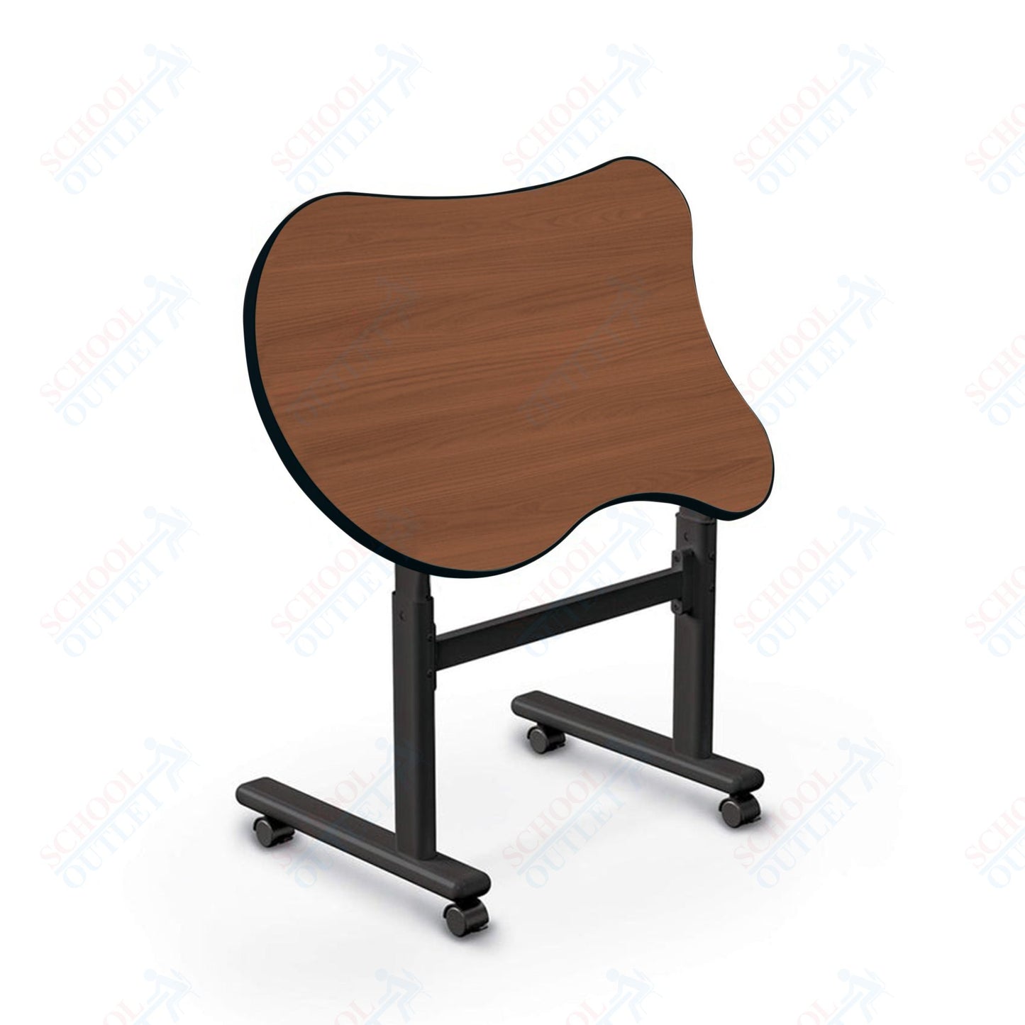 Mooreco Height Adjustable Flipper Desk - Beluga (MOR-91186-B-XXXX-XX)