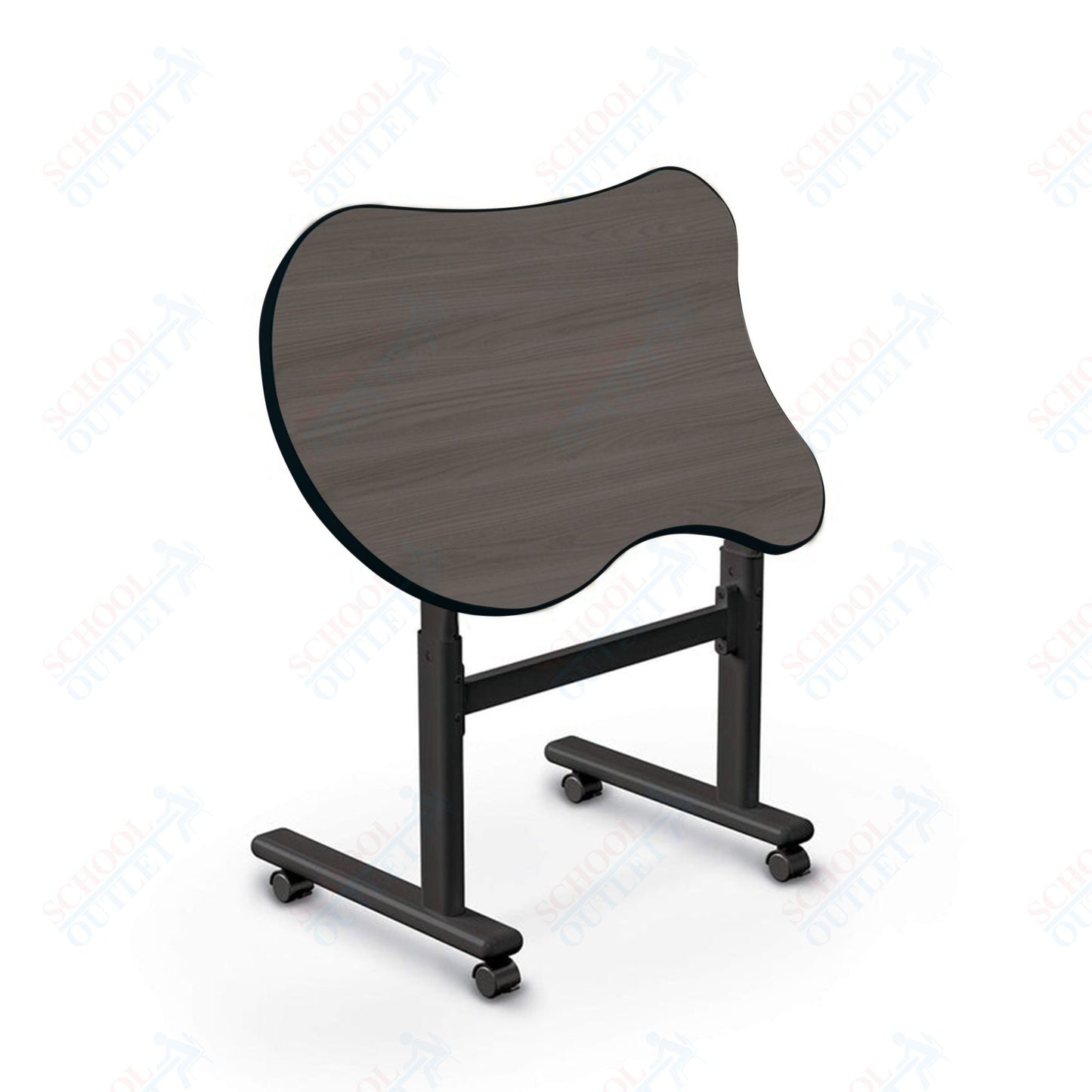 Mooreco Height Adjustable Flipper Desk - Beluga (MOR-91186-B-XXXX-XX)