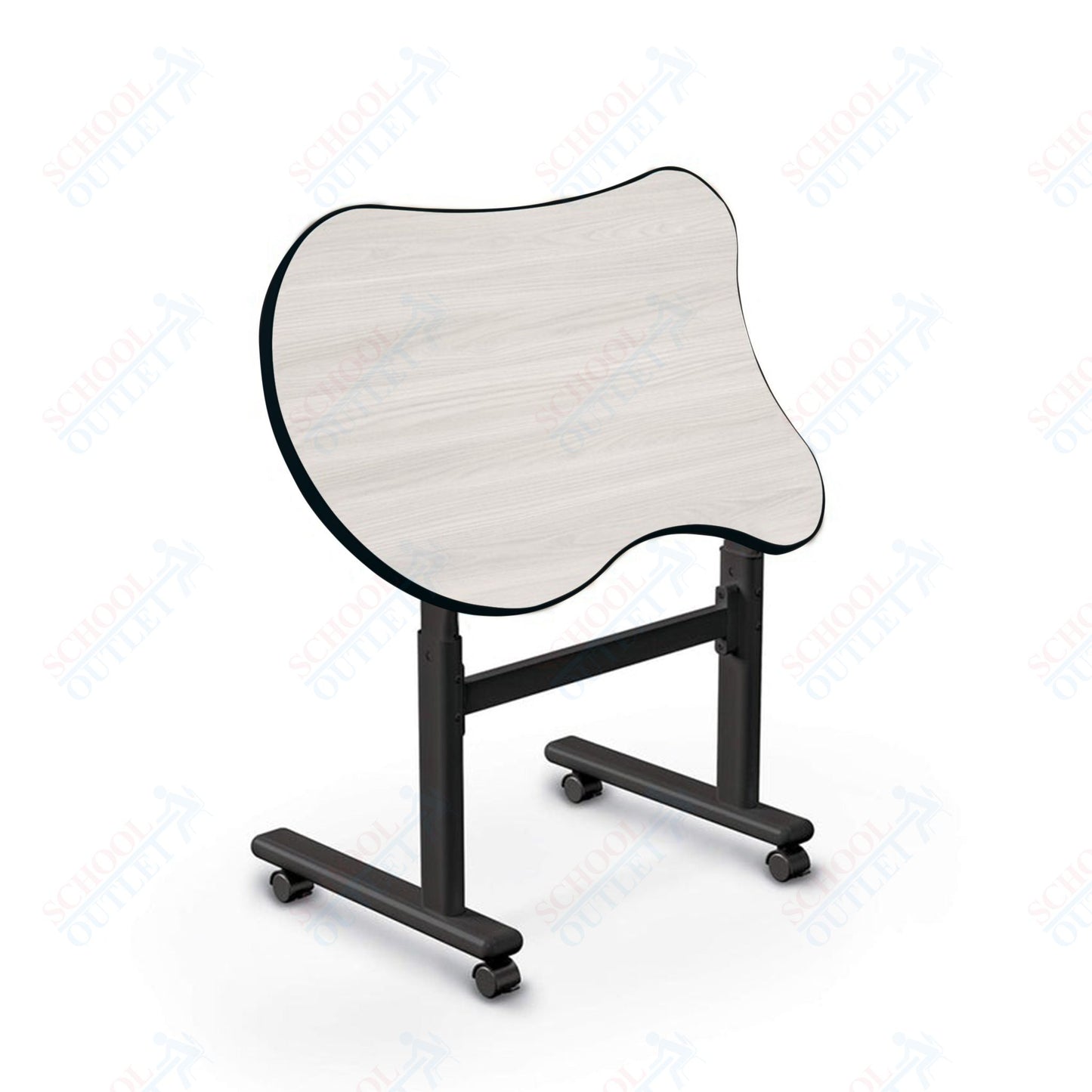 Mooreco Height Adjustable Flipper Desk - Beluga (MOR-91186-B-XXXX-XX)