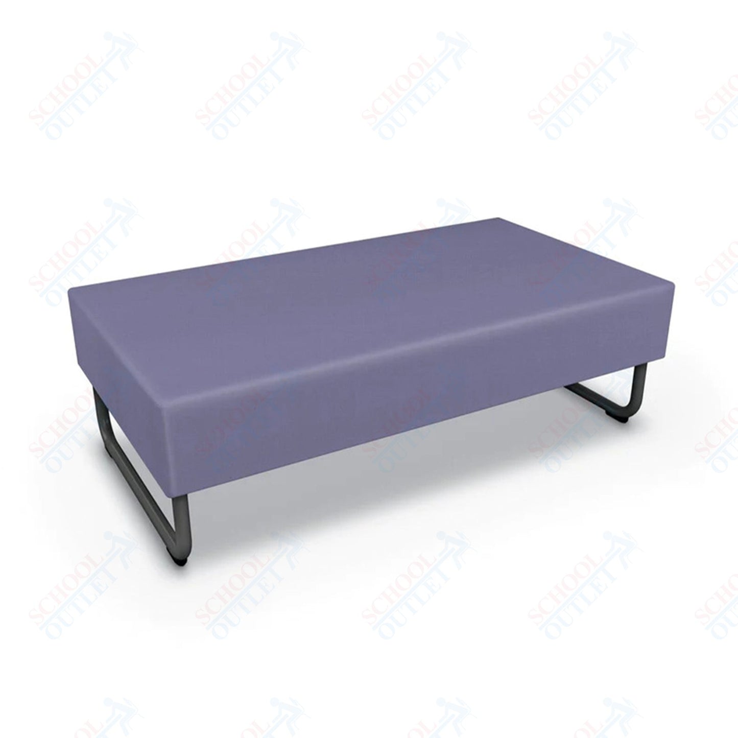 Mooreco Akt Soft Seating Lounge Loveseat Bench - Grade 02 Fabric and Powder Coated Sled Legs
