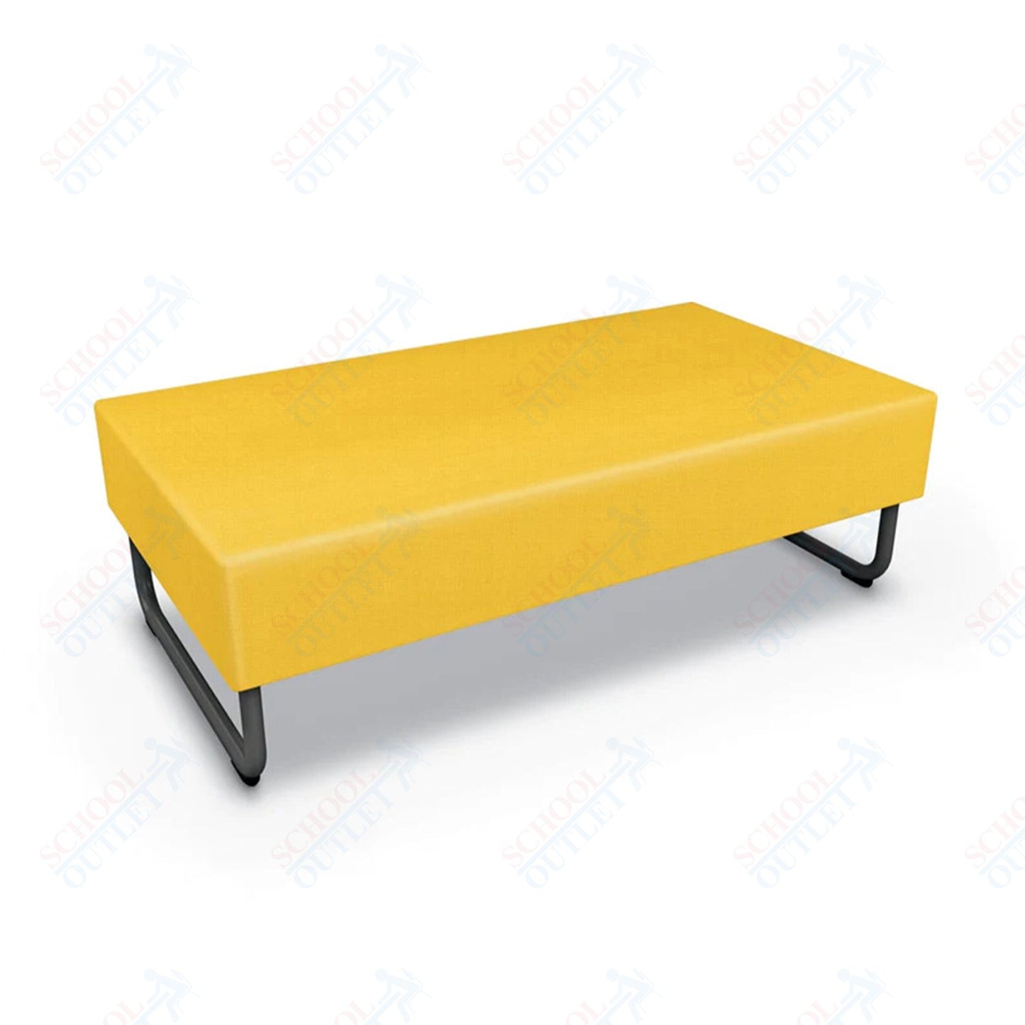 Mooreco Akt Soft Seating Lounge Loveseat Bench - Grade 02 Fabric and Powder Coated Sled Legs