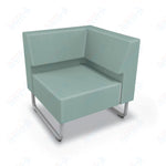Mooreco Akt Soft Seating Lounge Corner Chair - Grade 02 Fabric and Powder Coated Sled Legs