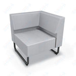 Mooreco Akt Soft Seating Lounge Corner Chair - Grade 02 Fabric and Powder Coated Sled Legs