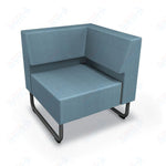 Mooreco Akt Soft Seating Lounge Corner Chair - Grade 02 Fabric and Powder Coated Sled Legs