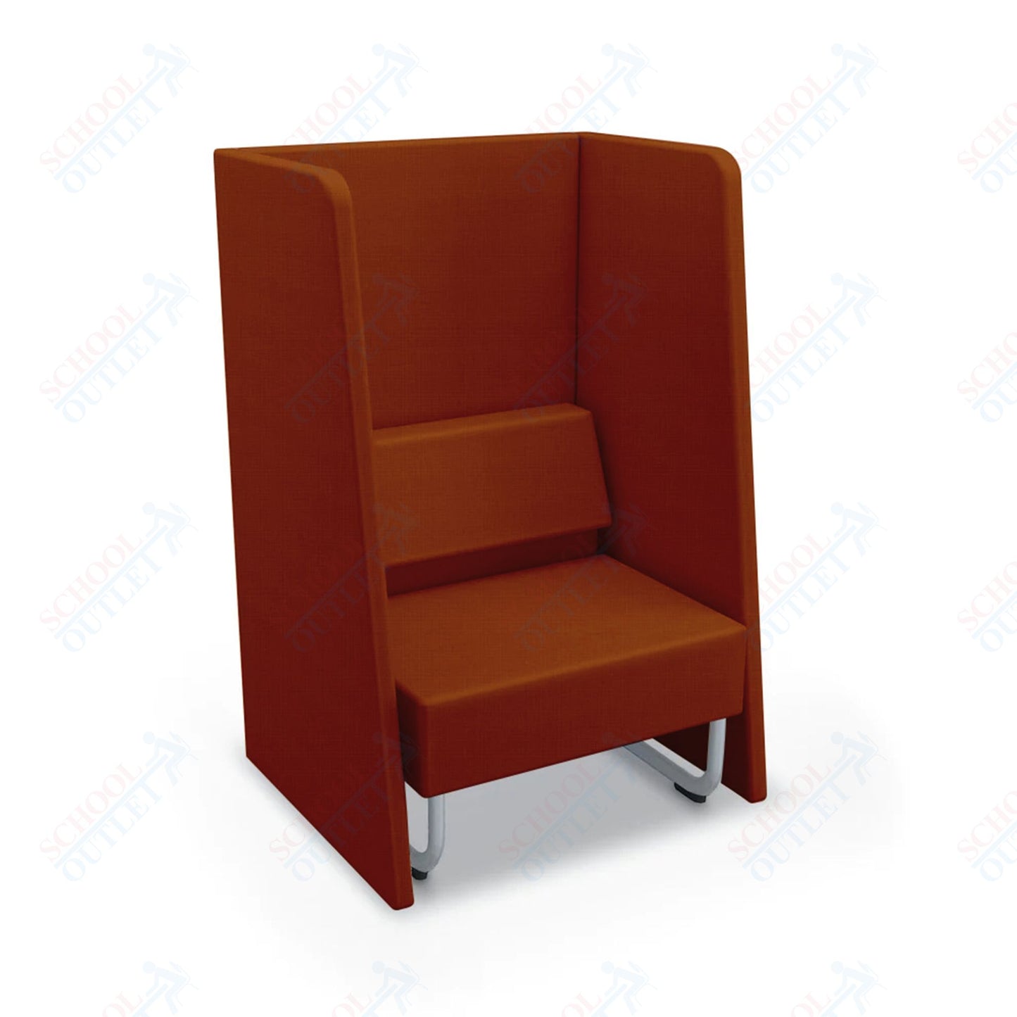 Mooreco Akt Soft Seating Lounge High Back Chair - Grade 02 Fabric and Powder Coated Sled Legs