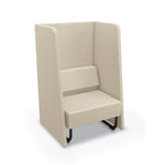 Mooreco Akt Soft Seating Lounge High Back Chair - Grade 02 Fabric and Powder Coated Sled Legs