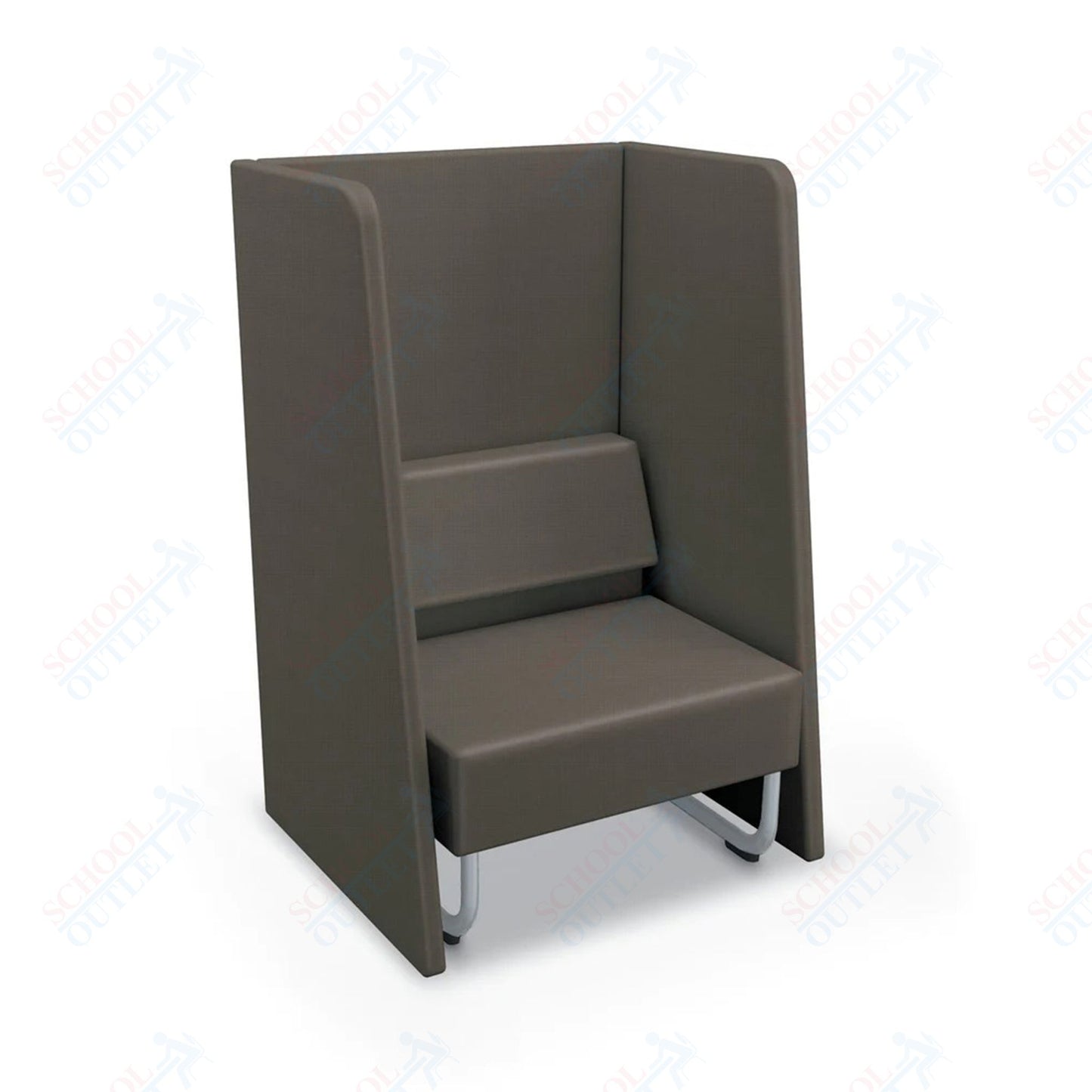 Mooreco Akt Soft Seating Lounge High Back Chair - Grade 02 Fabric and Powder Coated Sled Legs