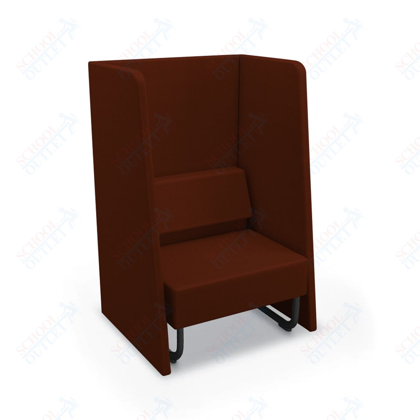 Mooreco Akt Soft Seating Lounge High Back Chair - Grade 02 Fabric and Powder Coated Sled Legs