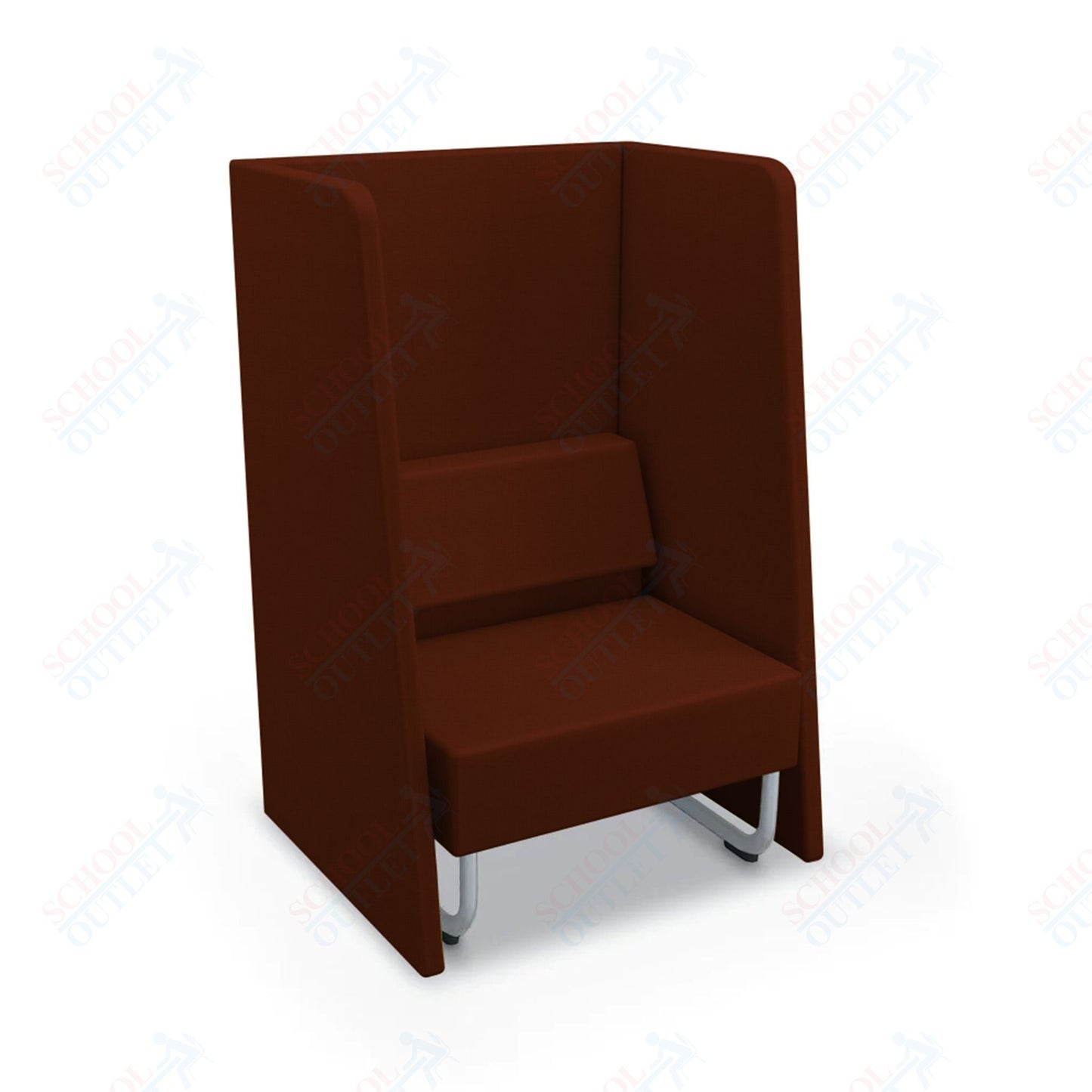 Mooreco Akt Soft Seating Lounge High Back Chair - Grade 02 Fabric and Powder Coated Sled Legs
