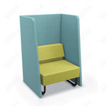 Mooreco Akt Soft Seating Lounge High Back Chair - Grade 02 Fabric and Powder Coated Sled Legs