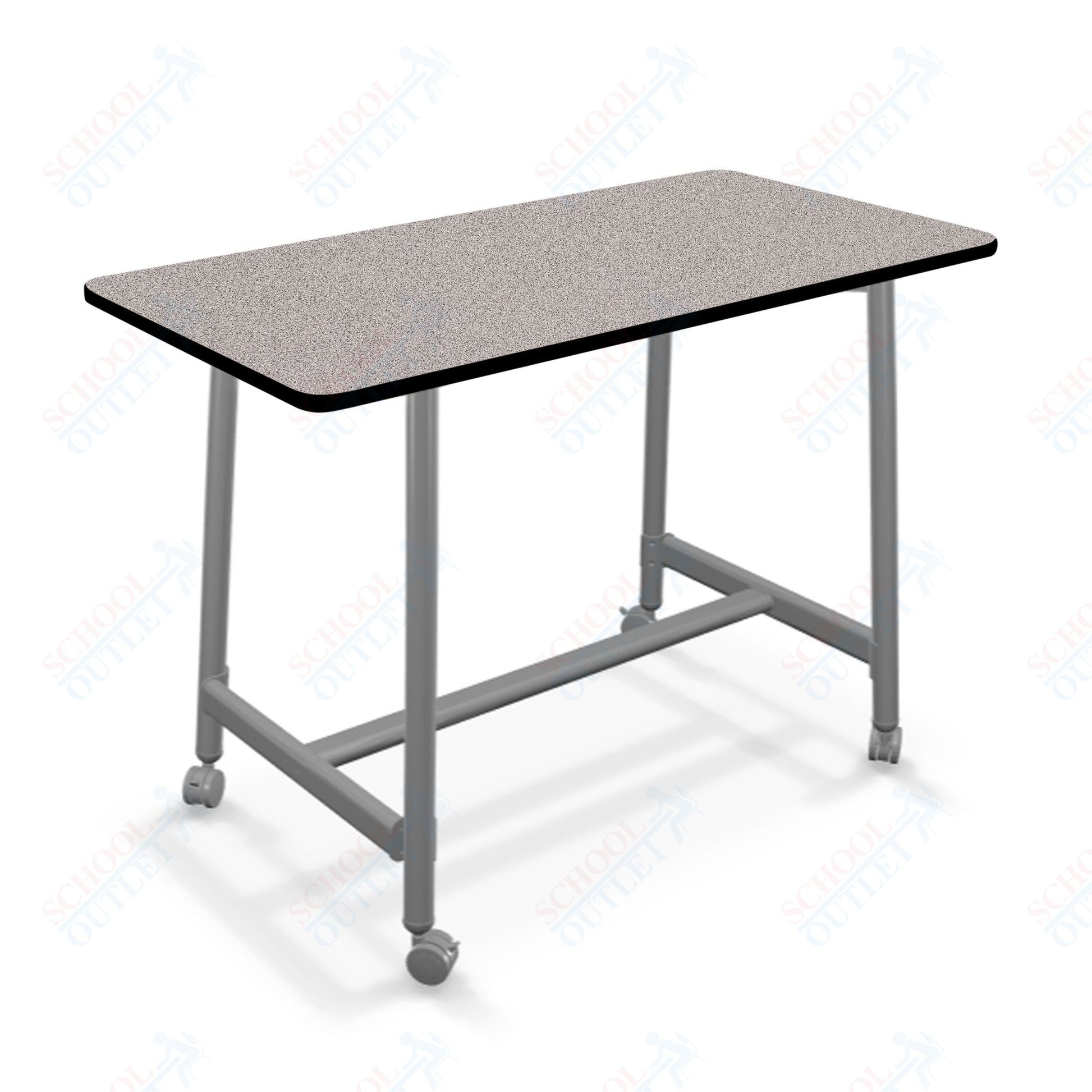 Mooreco Akt Table – 30"D x 60"W Rectangle, Laminate or Butcher Block Top, Fixed Height Available in 29"H, 36"H, or 42"H - SchoolOutlet