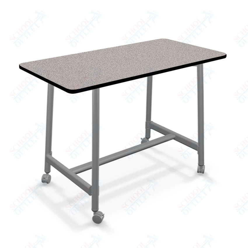 Mooreco Akt Table – 30"D x 60"W Rectangle, Laminate or Butcher Block Top, Fixed Height Available in 29"H, 36"H, or 42"H - SchoolOutlet