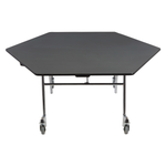 NPS EasyFold Mobile Cafeteria Hexagon Folding Table - 60