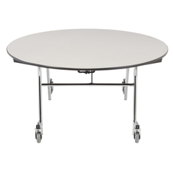 NPS EasyFold Mobile Cafeteria Round Folding Table - 60"W x 60"L x 25"H (NPS-MTSSF-60R-XXX25)