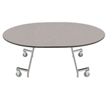 NPS EasyFold Mobile Cafeteria Oval Folding Table - 60