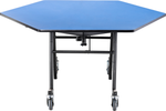 NPS EasyFold Mobile Cafeteria Hexagon Folding Table - 48