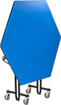 NPS EasyFold Mobile Cafeteria Hexagon Folding Table - 48
