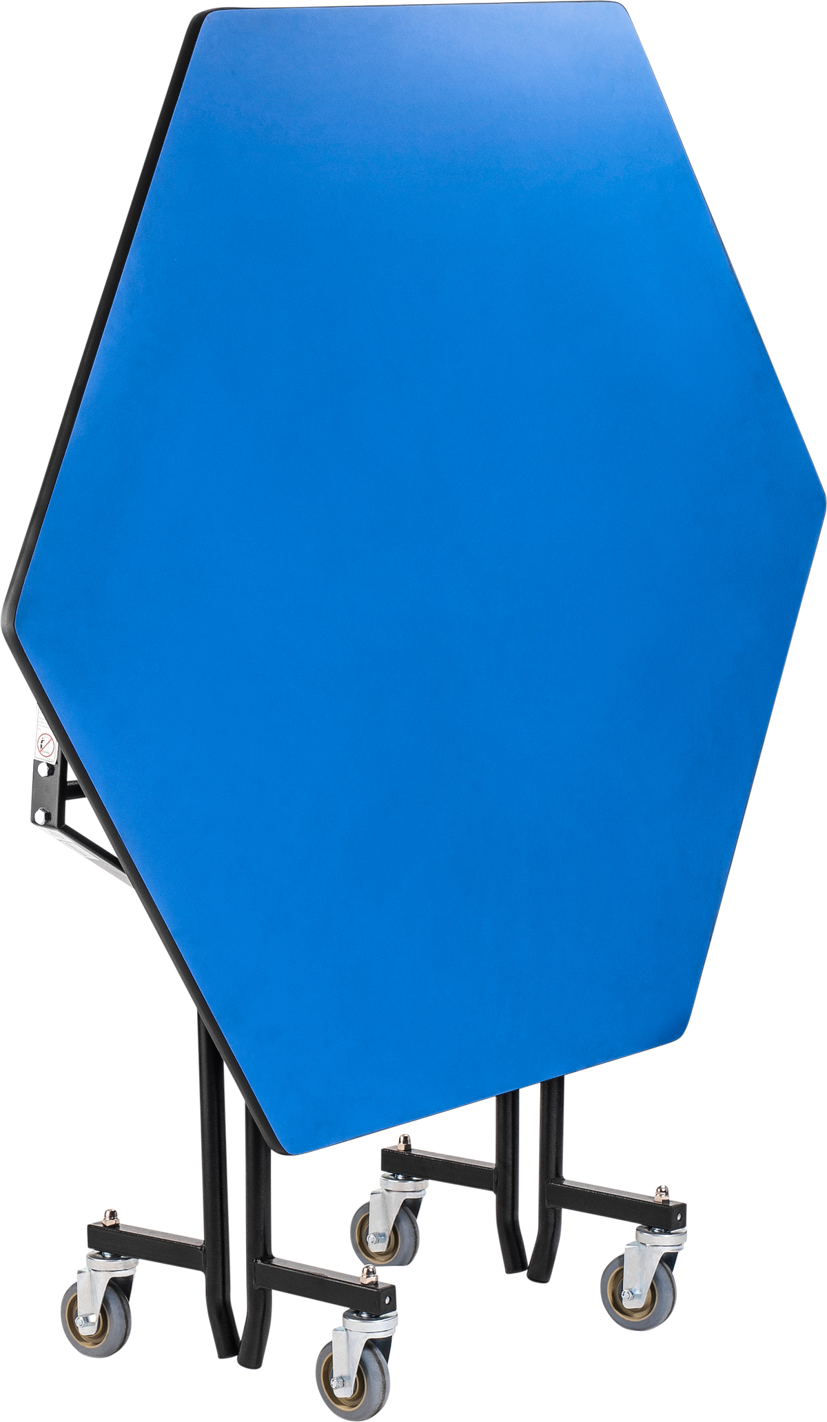 NPS EasyFold Mobile Cafeteria Hexagon Folding Table - 48"W x 48"L x 25"H (NPS-MTSSF-48H-XXX25)