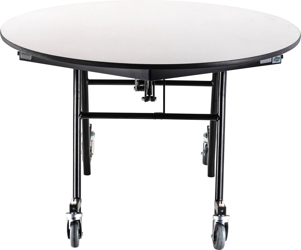 NPS EasyFold Mobile Cafeteria Round Folding Table - 48"W x 48"L x 32"H (NPS-MTSSF-48R-XXX32)