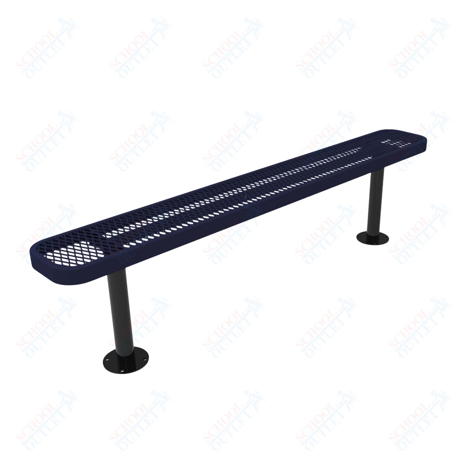 MyTcoat - Standard Outdoor Bench with Back - Surface Mount 6' L (MYT-BRT06-23)