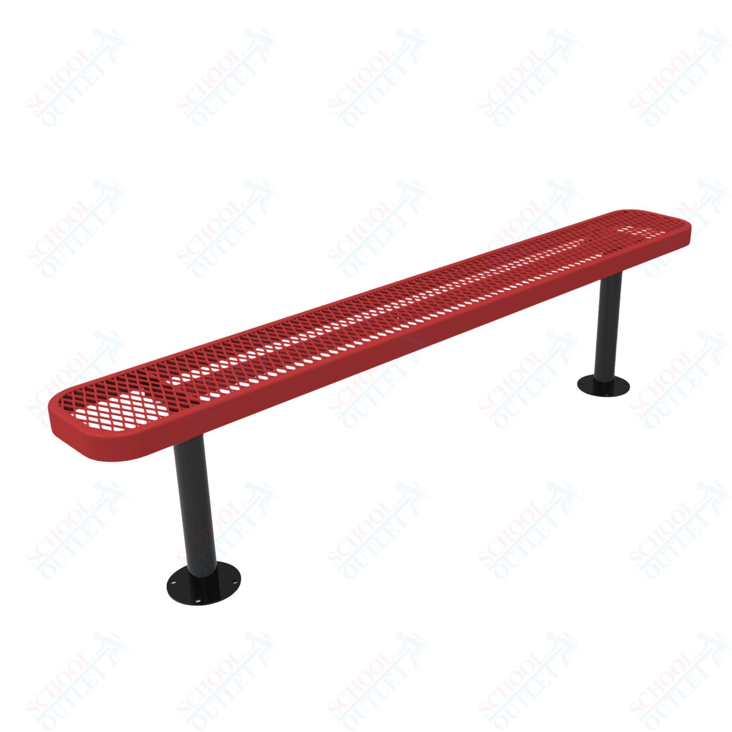 MyTcoat - Standard Outdoor Bench with Back - Surface Mount 6' L (MYT-BRT06-23)