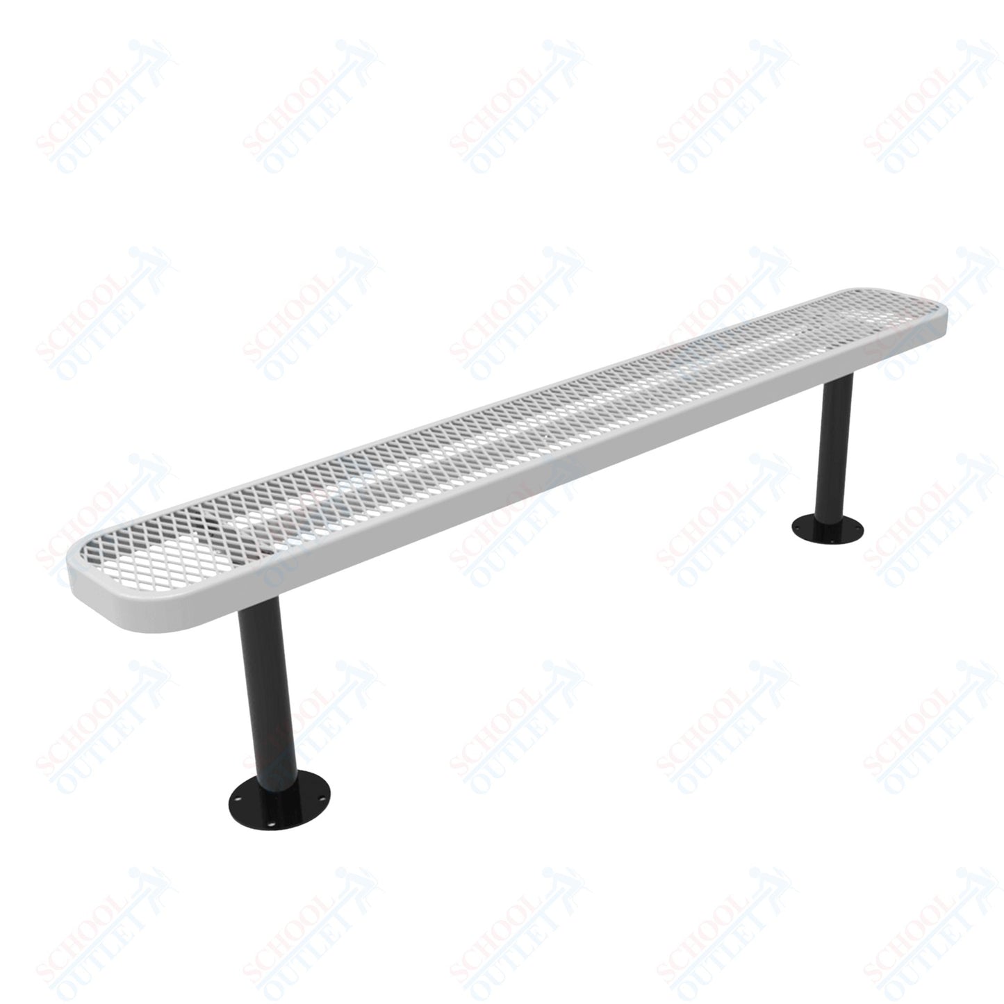 MyTcoat - Standard Outdoor Bench with Back - Surface Mount 6' L (MYT-BRT06-23)