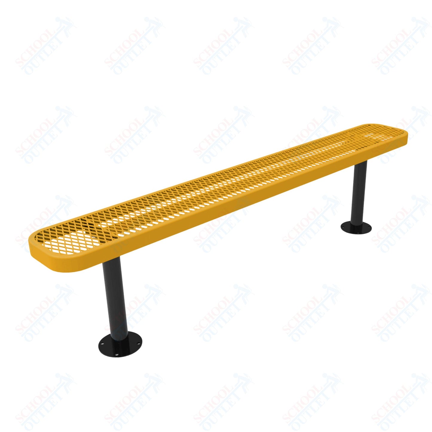 MyTcoat - Standard Outdoor Bench with Back - Surface Mount 6' L (MYT-BRT06-23)