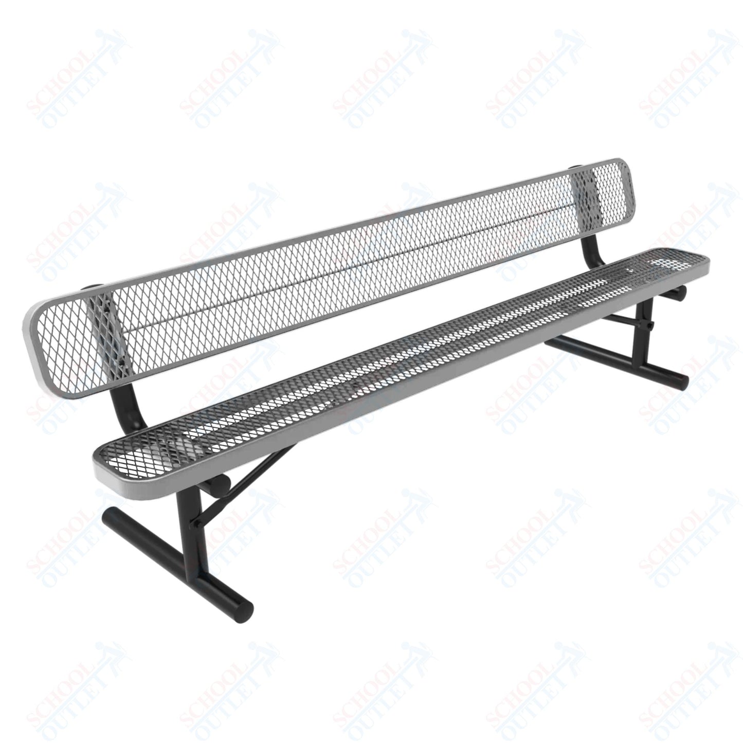 MyTcoat - Standard Portable Outdoor Bench with Back 8' L (MYT-BRT08-18)