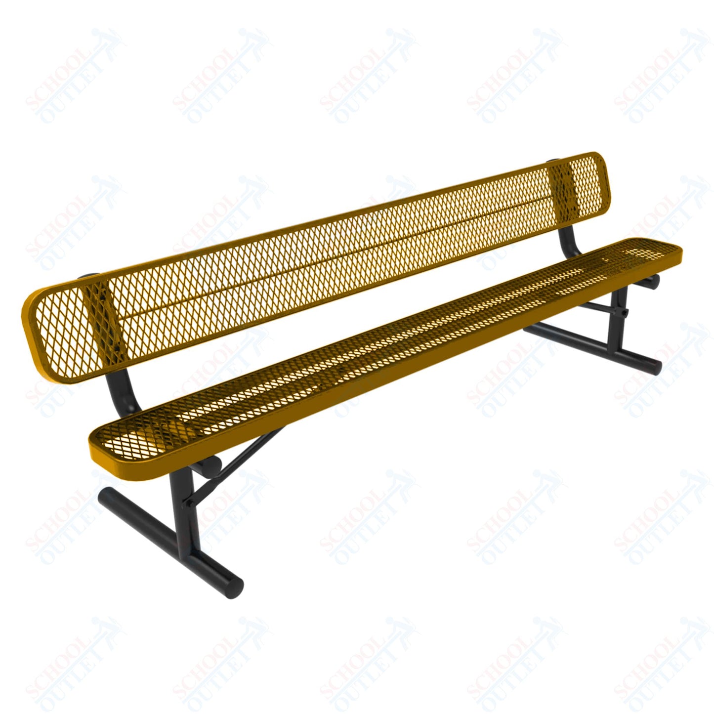 MyTcoat - Standard Portable Outdoor Bench with Back 8' L (MYT-BRT08-18)