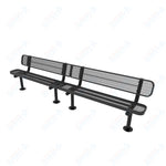 MyTcoat - Standard Outdoor Bench with Back - Surface Mount 10' L (MYT-BRT10-20)