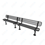 MyTcoat - Standard Outdoor Bench with Back - Surface Mount 10' L (MYT-BRT10-20)