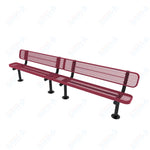 MyTcoat - Standard Outdoor Bench with Back - Surface Mount 10' L (MYT-BRT10-20)