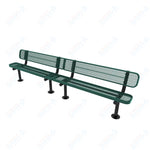 MyTcoat - Standard Outdoor Bench with Back - Surface Mount 10' L (MYT-BRT10-20)