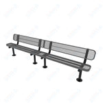 MyTcoat - Standard Outdoor Bench with Back - Surface Mount 10' L (MYT-BRT10-20)