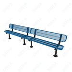 MyTcoat - Standard Outdoor Bench with Back - Surface Mount 10' L (MYT-BRT10-20)