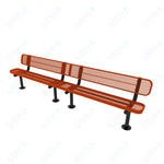 MyTcoat - Standard Outdoor Bench with Back - Surface Mount 10' L (MYT-BRT10-20)
