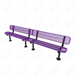 MyTcoat - Standard Outdoor Bench with Back - Surface Mount 10' L (MYT-BRT10-20)