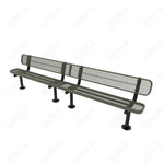 MyTcoat - Standard Outdoor Bench with Back - Surface Mount 10' L (MYT-BRT10-20)