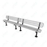 MyTcoat - Standard Outdoor Bench with Back - Surface Mount 10' L (MYT-BRT10-20)