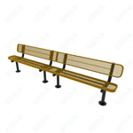 MyTcoat - Standard Outdoor Bench with Back - Surface Mount 10' L (MYT-BRT10-20)