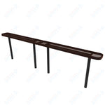 MyTcoat - Standard Outdoor Bench with Back - Inground Mount 10' L (MYT-BRT10-22)