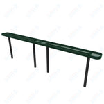 MyTcoat - Standard Outdoor Bench with Back - Inground Mount 10' L (MYT-BRT10-22)