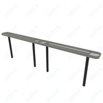 MyTcoat - Standard Outdoor Bench with Back - Inground Mount 10' L (MYT-BRT10-22)