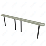 MyTcoat - Standard Outdoor Bench with Back - Inground Mount 10' L (MYT-BRT10-22)